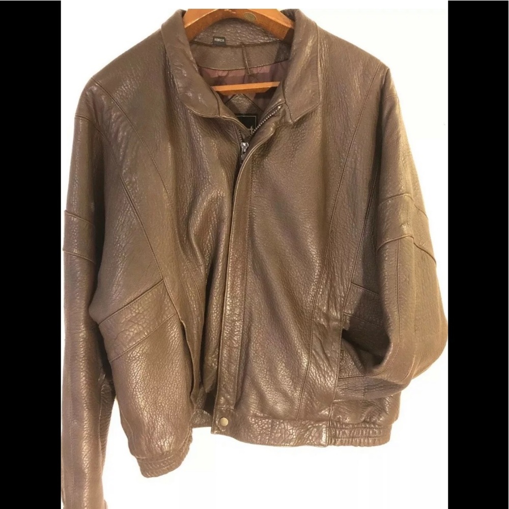 Vintage Clout Brown Pebbled Leather jacket